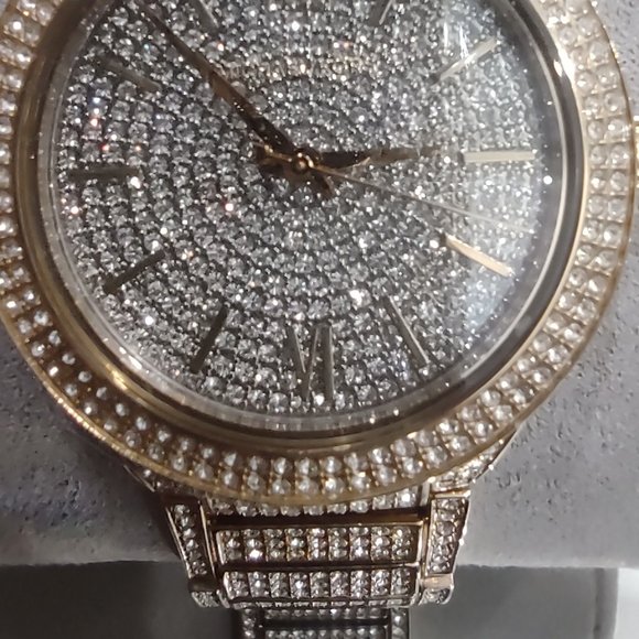 NWT Michael Kors Kerry Crystal Watch - Picture 7 of 9